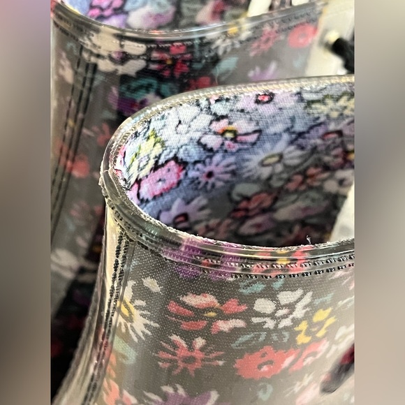 Dirty Laundry Roadie Floral Rubber Rain Combat Lace Up Boots Women’s Size 9 - Picture 16 of 16